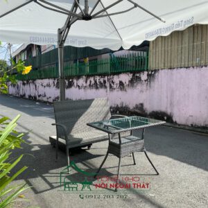 Bàn ghế nhựa giả mây BGNGM-002