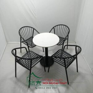 Bàn ghế sắt BGS-002