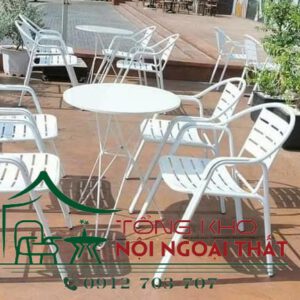 Bàn ghế sắt BGS-005