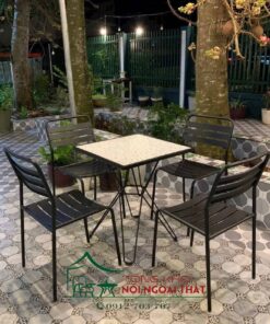 Bàn ghế sắt BGS-012