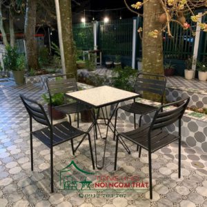 Bàn ghế sắt BGS-012
