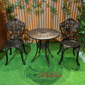 Bàn ghế nhôm đúc XNK-005