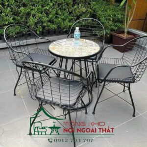 Bàn ghế sắt BGS-009