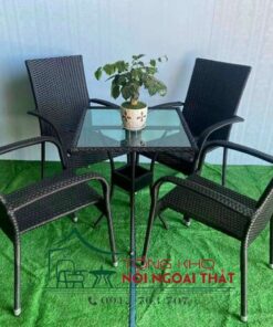 Bàn ghế nhựa giả mây BGNGM-013 3 Bàn ghế nhựa giả mây BGNGM-013 - Ảnh 2