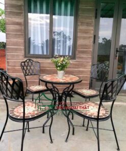 Bàn ghế sắt BGS-026