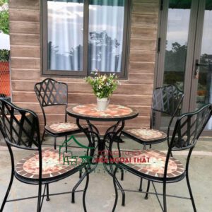 Bàn ghế sắt BGS-026