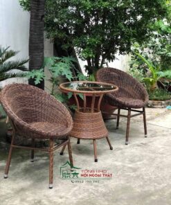 Bàn ghế nhựa giả mây - BGNGM018 3 Bàn ghế nhựa giả mây - BGNGM018 - Ảnh 2