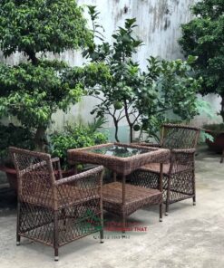 Bàn ghế nhựa giả mây - BGNGM017 4 Bàn ghế nhựa giả mây - BGNGM017 - Ảnh 2
