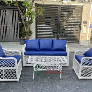 Bàn ghế nhựa giả mây BGNGM25