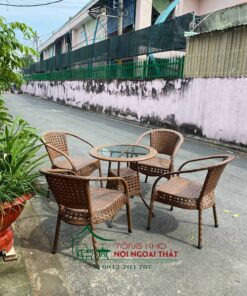 Bàn ghế nhựa giả mây - BGNGM024 6 Bàn ghế nhựa giả mây - BGNGM024 - Ảnh 3