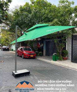 Dù lệch tâm vuông nghiêng theo hướng nắng 3mx3m
