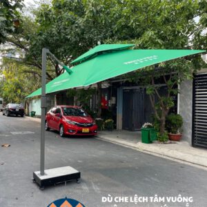 Dù lệch tâm vuông nghiêng theo hướng nắng 3mx3m