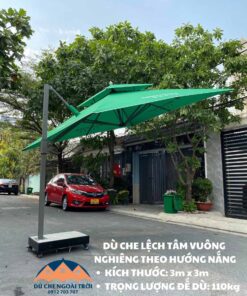 Dù lệch tâm vuông nghiêng theo hướng nắng 3mx3m 4 Dù lệch tâm vuông nghiêng theo hướng nắng 3mx3m - Ảnh 2