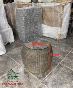 Sofa cafe đan sợi nhựa giả mây - SCF18 5 Sofa cafe đan sợi nhựa giả mây - SCF18 - Ảnh 3