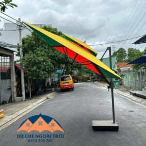 Dù lệch tâm vuông nghiêng theo hướng nắng 2.5x2.5m