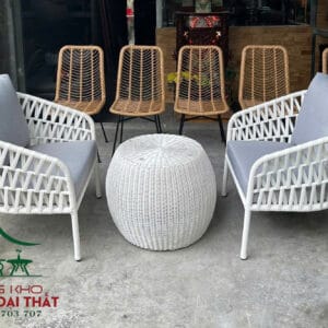 Sofa đan sợi nhựa giả mây SFCF19