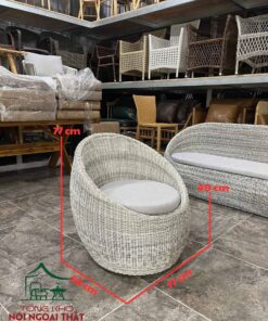 Sofa cafe đan sợi nhựa giả mây - SFCF20 5 Sofa cafe đan sợi nhựa giả mây - SFCF20 - Ảnh 2