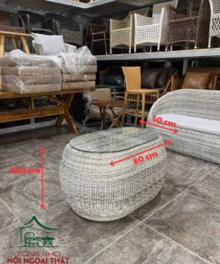Sofa cafe đan sợi nhựa giả mây - SFCF20 7 Sofa cafe đan sợi nhựa giả mây - SFCF20 - Ảnh 4