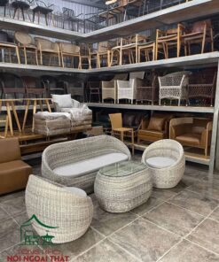 Sofa cafe đan sợi nhựa giả mây - SFCF20