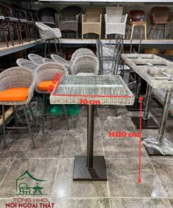 Bàn ghế bar đan sợi nhựa giả mây - BGB08 9 Bàn ghế bar đan sợi nhựa giả mây - BGB08 - Ảnh 5