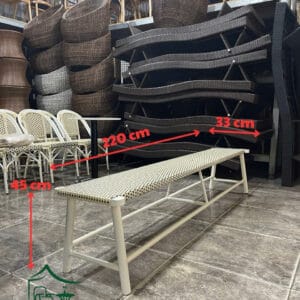 Sofa băng sắt đan sợi nhựa giả mây SCF25