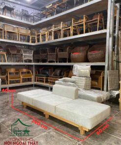 Sofa cafe gia đình gỗ nệm SCF27