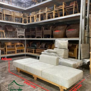 Sofa cafe gia đình gỗ nệm SCF27