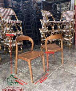 Bàn ghế cafe trà sữa gỗ BGCF47 - Ảnh 2