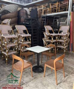 Bàn ghế cafe trà sữa gỗ BGCF47 - Ảnh 3