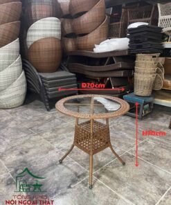Bàn ghế cafe nhựa giả mây BGNGM40 - Ảnh 5