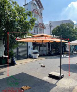 Dù che lệch tâm vuông nghiêng 2.5mx2.5m