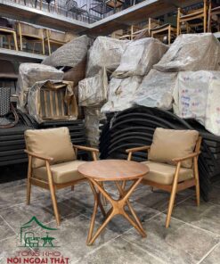 Sofa cafe gỗ nệm SCF31 - Ảnh 2
