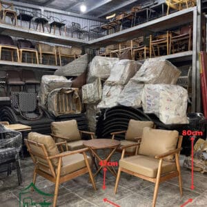 Sofa cafe gỗ nệm SCF31