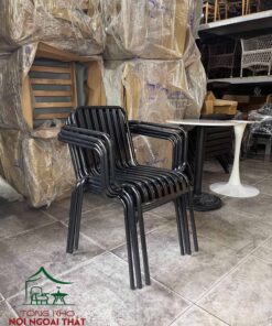 Bàn ghế cafe sắt chuyên dùng sân vườn ngoài trời BGSVNT21 - Ảnh 4