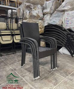 Bàn ghế nhựa giá mây giá rẻ BGNGM42 - Ảnh 4