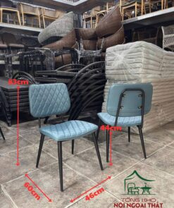 Bàn ghế cafe sắt bọc nệm BGCF50 - Ảnh 4
