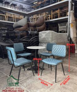 Bàn ghế cafe sắt bọc nệm BGCF50