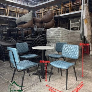 Bàn ghế cafe sắt bọc nệm BGCF50