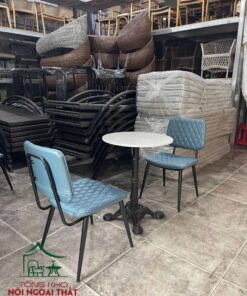 Bàn ghế cafe sắt bọc nệm BGCF50 - Ảnh 3
