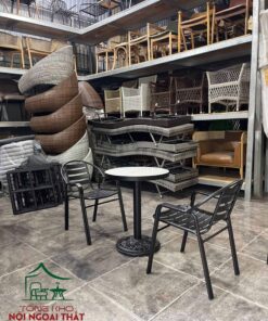 Bàn ghế sắt cafe sân vườn BGCF52 - Ảnh 3