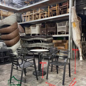 Bàn ghế sắt cafe sân vườn BGCF52