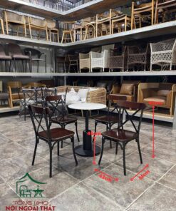 Bàn ghế cafe sắt sân vườn BGCF53