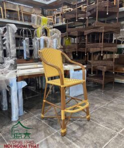 Ghế bar khung sắt đan sợi nhựa giả mây BGB12 - Ảnh 4