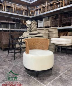 Sofa cafe nệm đan sợi nhựa giả mây cao cấp SCF32 5 Sofa cafe nệm đan sợi nhựa giả mây cao cấp SCF32 - Ảnh 3