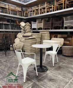 Bàn ghế sắt cafe sân vườn BGCF57 - Ảnh 4