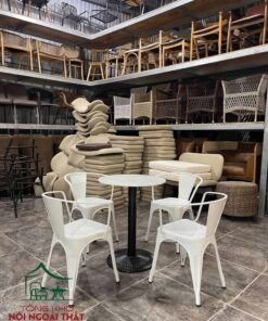 Bàn ghế sắt cafe sân vườn BGCF57 - Ảnh 2