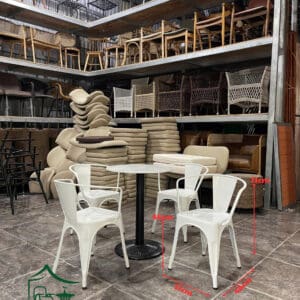 Bàn ghế sắt cafe sân vườn BGCF57