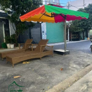 Dù che lệch tâm vuông kích thước 2.5mx2.5m