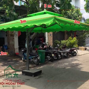 Dù che lệch tâm vuông kích thước 3mx3m
