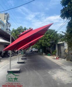 Dù che lệch tâm vuông nghiêng theo hướng nắng kích thước 3mx3m